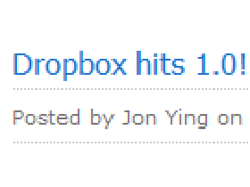 Dropbox 1.0 大改版 快去升級！
