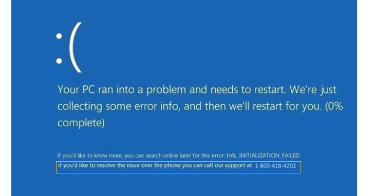 網路出現冒牌Microsoft Security Essentials安裝程式，一執行就會出現藍底白字當機畫面