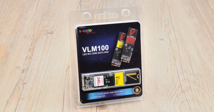 配備 LED 燈光外加彩色塗裝，V-Color VLM100 固態硬碟實測