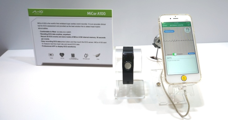 MiCor A100為首款通過認證的腕式心電圖（ECG）記錄器，可儲存30筆心電圖資訊