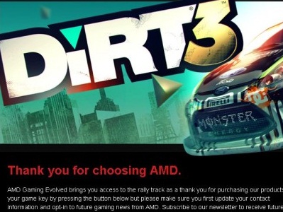 AMD 外包網站疏失，洩漏 1,700 萬個 Dirt3 遊戲金鑰