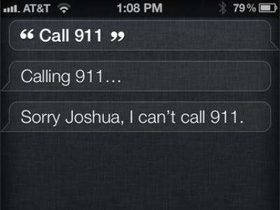 Siri：對不起，我不能幫你打 911 之搞笑對話大全