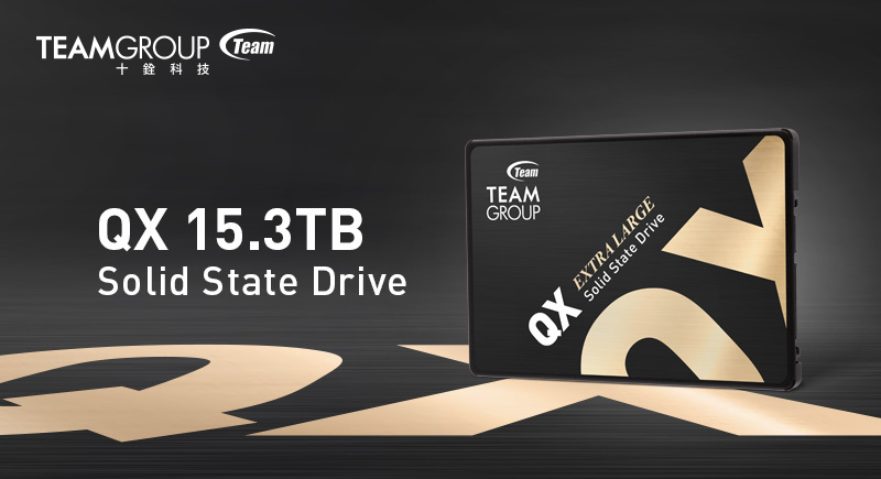 十銓科技震撼推出業界第一最大容量 15.3TB 消費級 2.5”SATA 固態硬碟 QX