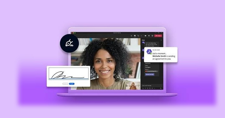 Adobe 與 Microsoft Teams 合作整合電子簽名檔和 PDF 工具