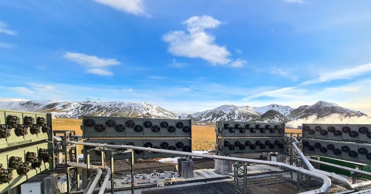 世界最大捕碳機啟用,每年可從空氣中吸入 4000 噸二氧化碳轉變成石頭