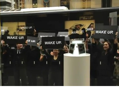 被誤會的 Samsung ，澳洲「WAKE UP」快閃活動主謀指向 RIM ？