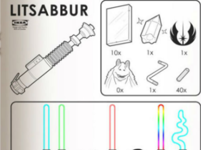 IKEA 科幻產品說明書，教你組裝光劍、侏羅紀恐龍、巨石陣