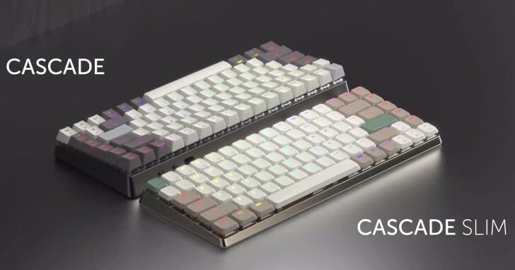 AZIO Cascade厚薄2款可換軸75%鍵盤，通吃PC、Mac還支援有線、無線1打4