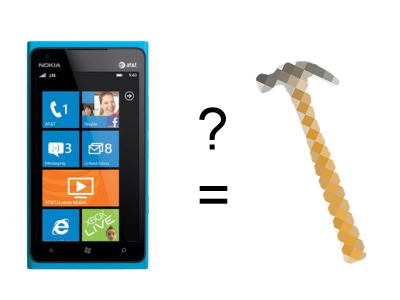 Nokia Lumia 900 手機強度測試，當榔頭敲釘子也行？