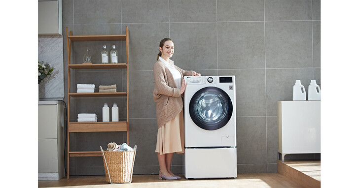 LG推出13公斤WiFi蒸氣滾筒洗衣機，為小坪數空間把關、兼顧居家美型與智慧生活