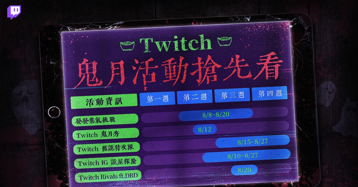 《黎明死線》Twitch Rivals 對抗賽,還有鬼屋試膽拿好禮!