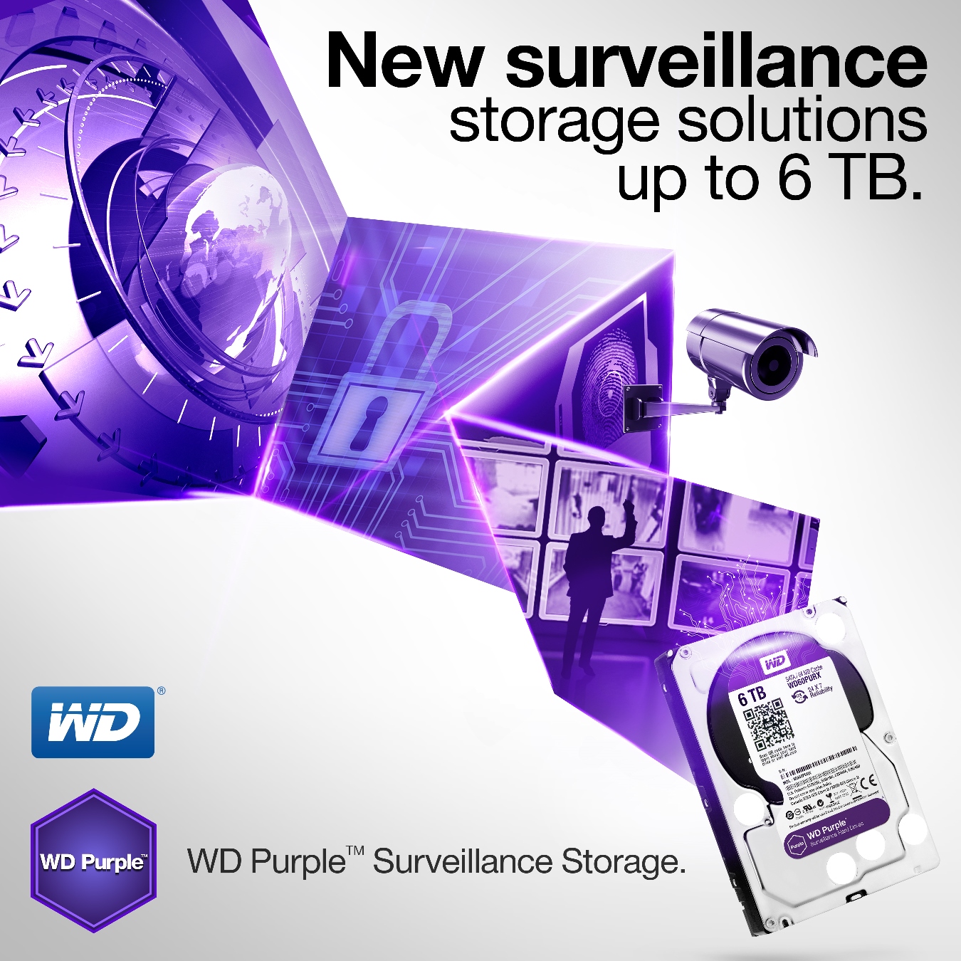 WD®擴展監控系統級硬碟系列 WD Purple™推出6 TB高容量主攻物聯網「霧端」監控環境 