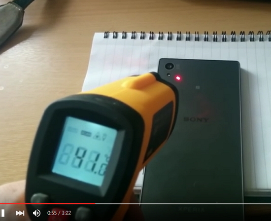 溫度計實測 網友發現sony Xperia Z5 就算錄製非4k影片也會過熱 T客邦
