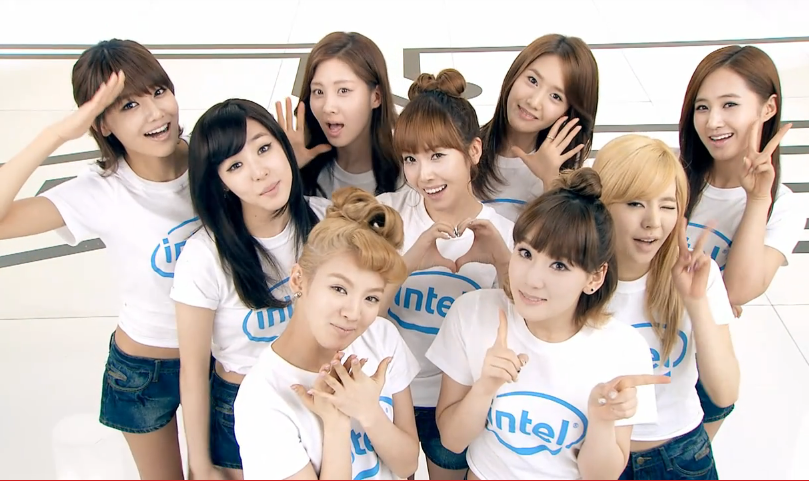 少女時代成為 Intel 亞洲代言人
