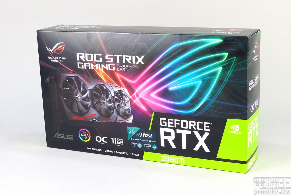 金屬強化框架避免下垂，Asus ROG-STRIX-RTX2080TI-O11G-GAMING 雙風扇