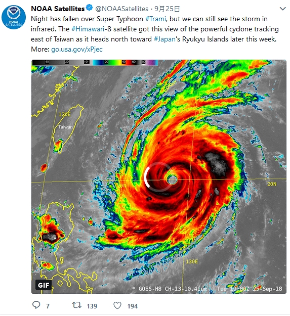 與我們擦身而過的「潭美」有多可怕？太空人的這些照片告訴你