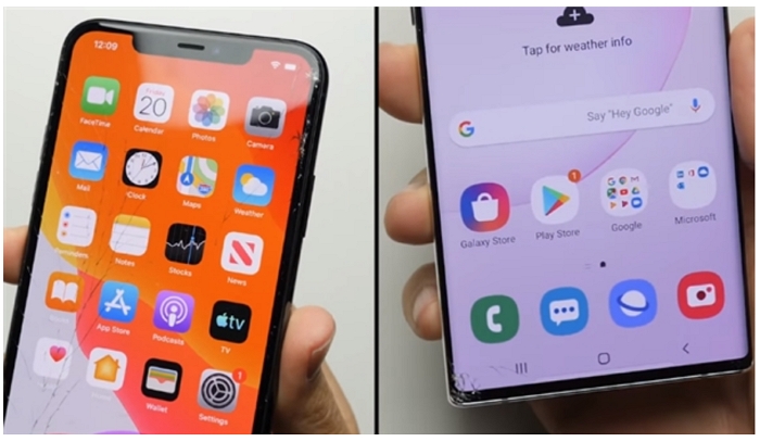 iPhone 11 Pro Max對比三星Galaxy Note10+跌落測試：蘋果翻車