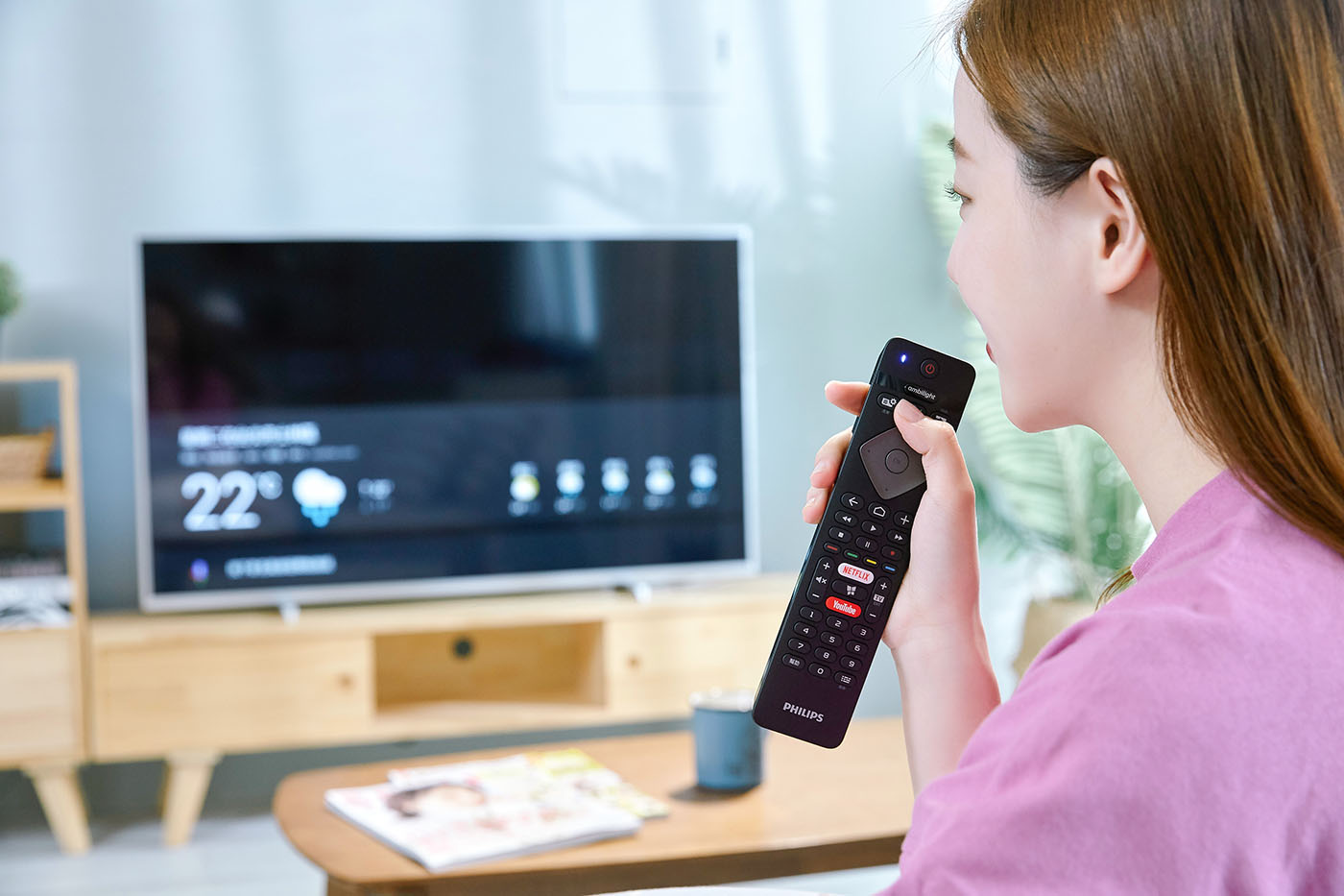 搭載Android TV 9.0系統，支援語音搜尋，ISF畫質表現，Philips 55PUH7374 大型液晶顯示器