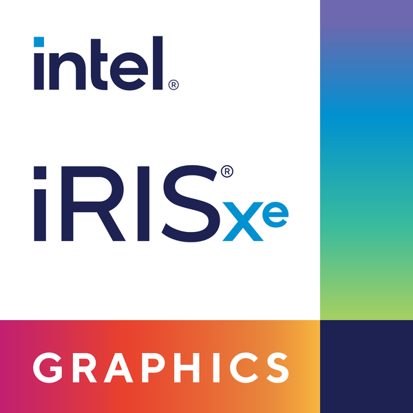 Intel Iris Xe標誌Intel第11代Core處理器整合Intel Iris Xe顯示核心，繪圖顯示效能有長足的進步，也推出全新的標誌。