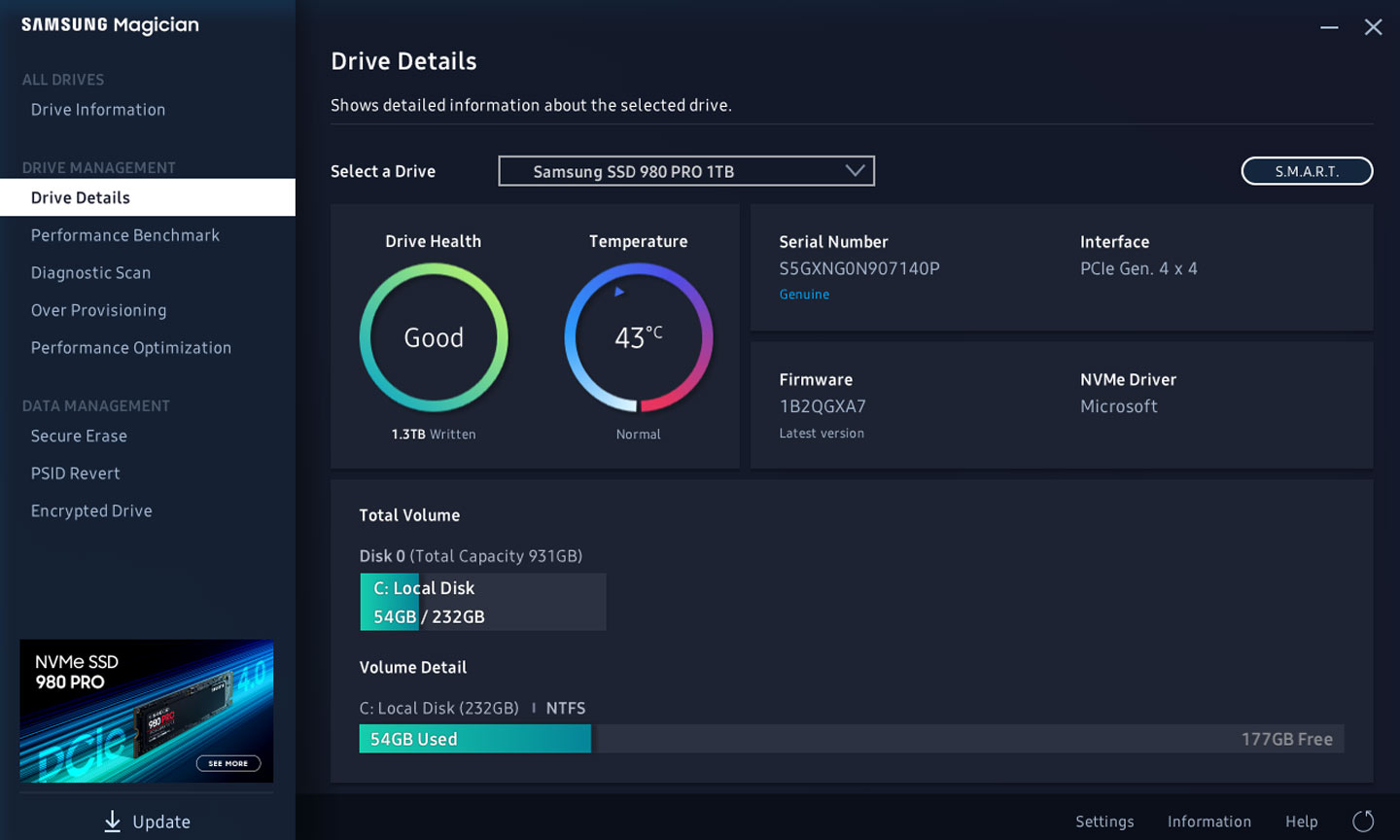 三星頂規M.2 PCIe Gen4 SSD 980 PRO 開箱實測：新世代規格，效能