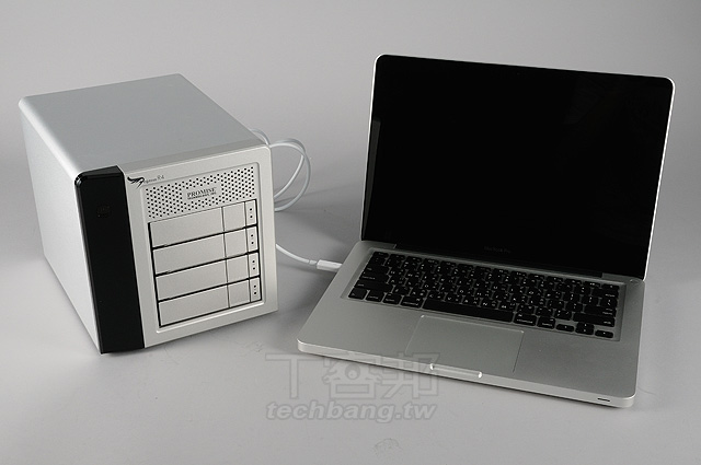 Promise Pegasus R4 磁碟陣列， Thunderbolt 傳輸效能實測