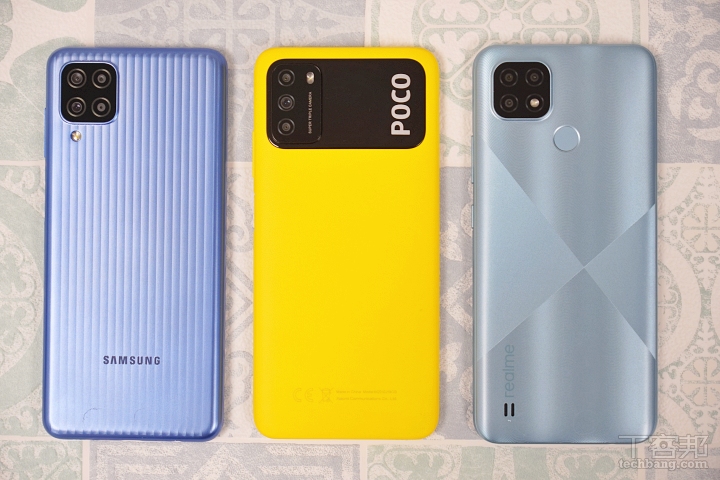 2021 入門手機評比，全都不到台幣五千元！POCO M3、realme C21、Galaxy M12 激安測試 | T客邦