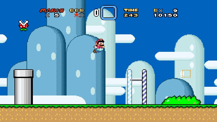 進入遊戲後就可以看到16:9遊戲畫面。（可能需要手動將RetroArch的顯示比例切換為16:9）