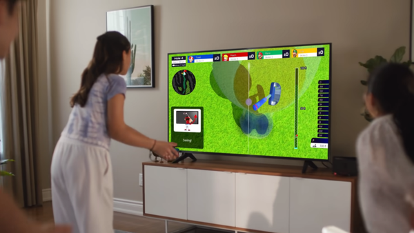 全家一起玩《瑪利高爾夫：超級衝衝衝》. 圖片來源：Nintendo