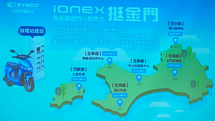 光陽 Ionex 電動車登陸金門，大小金門共座換電站打造低碳島嶼