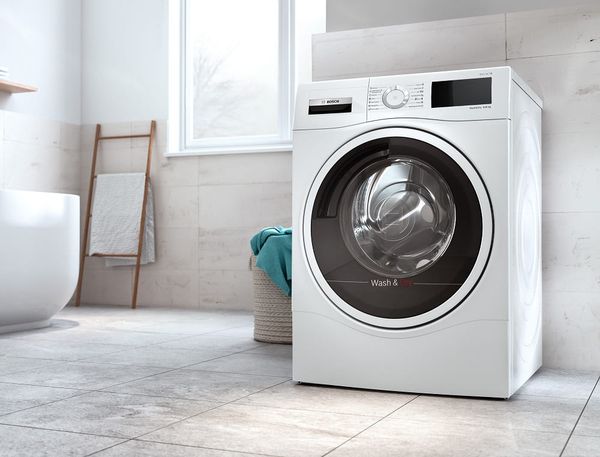 相對省電，洗衣機一般比較注重省水功能，但如果會用到烘衣功能，省電的重要性就提高了（圖片來源：BOSCH）。