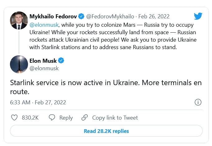俄羅斯恐將烏克斷網，馬斯克的Starlink幫烏克從軍人到平民解決燃眉之急