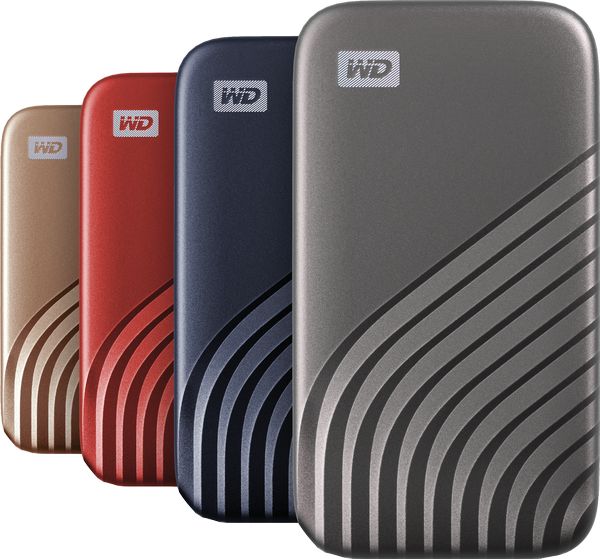 WD My Passport SSD 提供 500GB、1TB、2TB 及 4TB 四種容量；擁有多色時尚金屬外型，耐衝擊與振動。