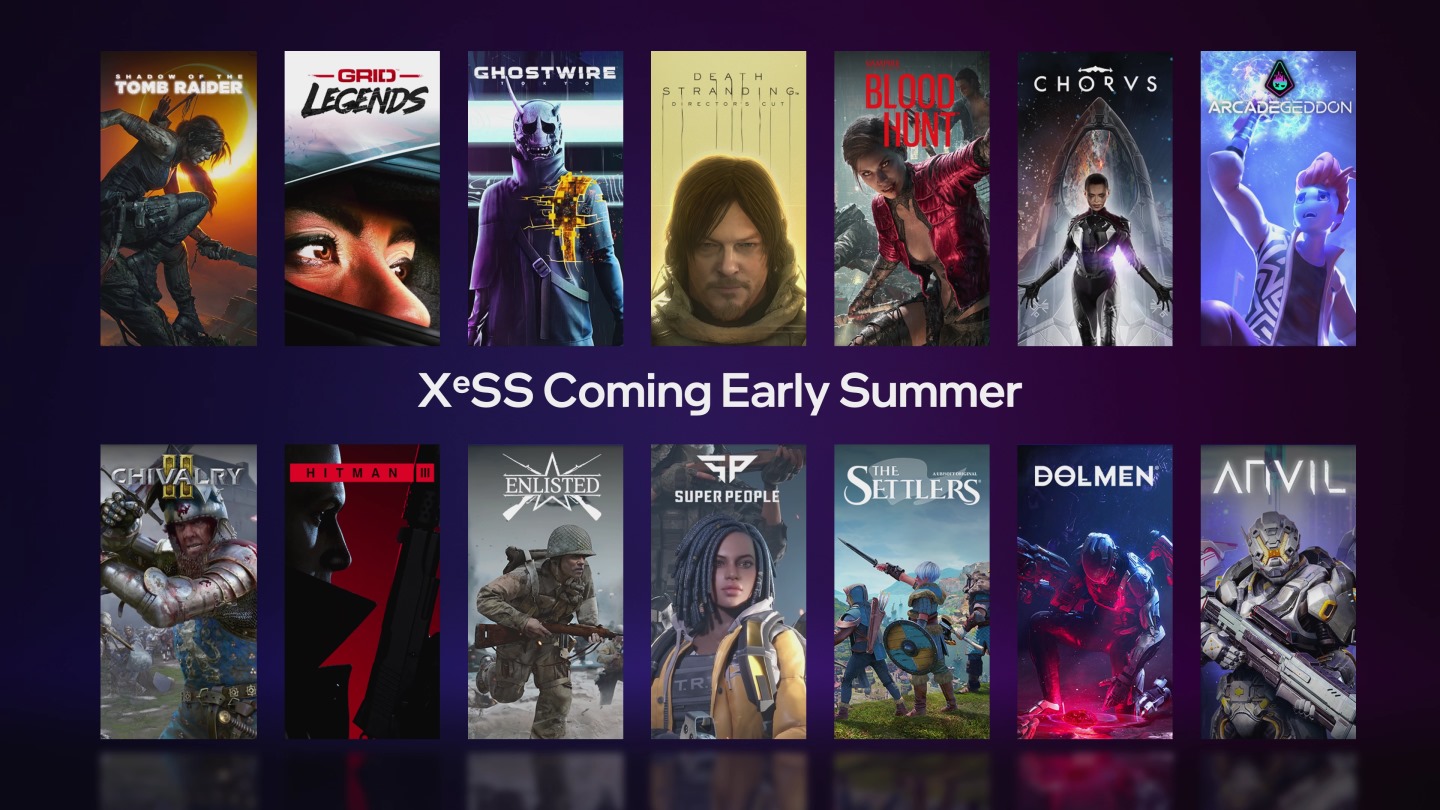 首波XeSS將提供圖20餘款遊戲的支援。