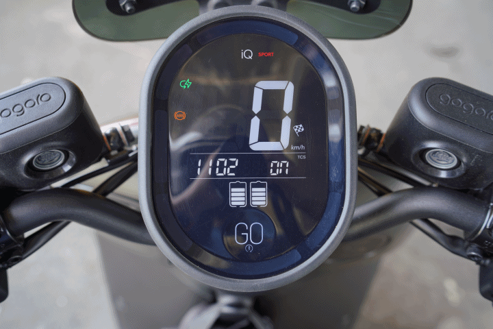 騎士能夠在儀表開啟或關閉 TCS 循跡防滑系統。