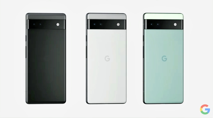 Pixel 6a 顏色有石墨黑、粉白、灰綠色。