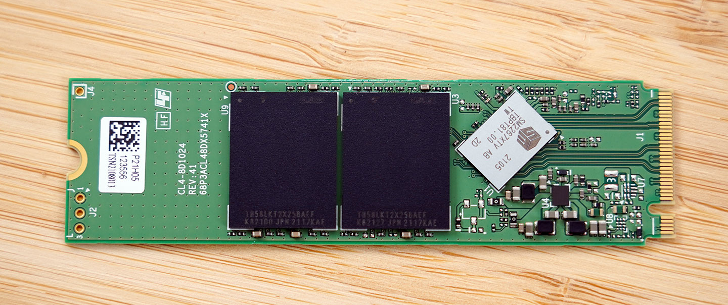 M.2 2280 形式的 SSSTC CL4， 採用鎧俠 KIOXIA 最高品質的 NAND FLASH 封裝，同樣配 SMI 主控晶片。
