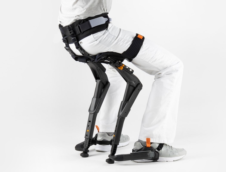 Wearable Chair! Just bend your knees a little and you can 