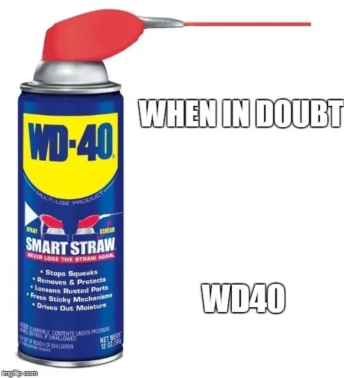 have a question? with WD-40