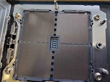 AMD EPYC Genoa Server CPU、帶散熱器的SP5插座特寫照曝光