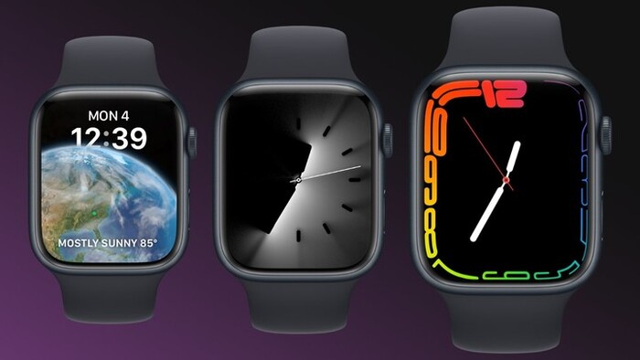 47mm尺寸Apple Watch表盤面積對比圖。