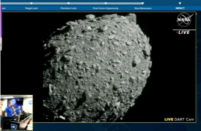 美國NASA模擬搶救地球任務，DART探測器已成功撞擊小行星Dimorphos