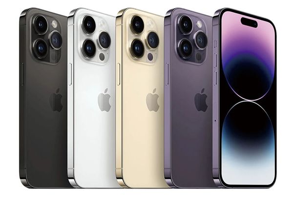 iPhone 14 Pro 系列外型幾乎沒有改變，但鏡更大，機身背蓋為霧面玻璃背板，配不鏽鋼材質的邊框，顏色有太空黑色、金色、銀色、深紫色，面則是膠囊式造型的挖螢幕。