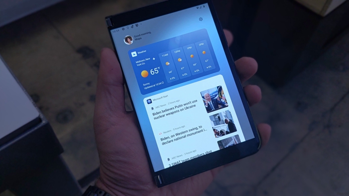 微軟雙螢幕手機Surface Duo更新圖片曝光，微軟把Android 12L變Windows 11了