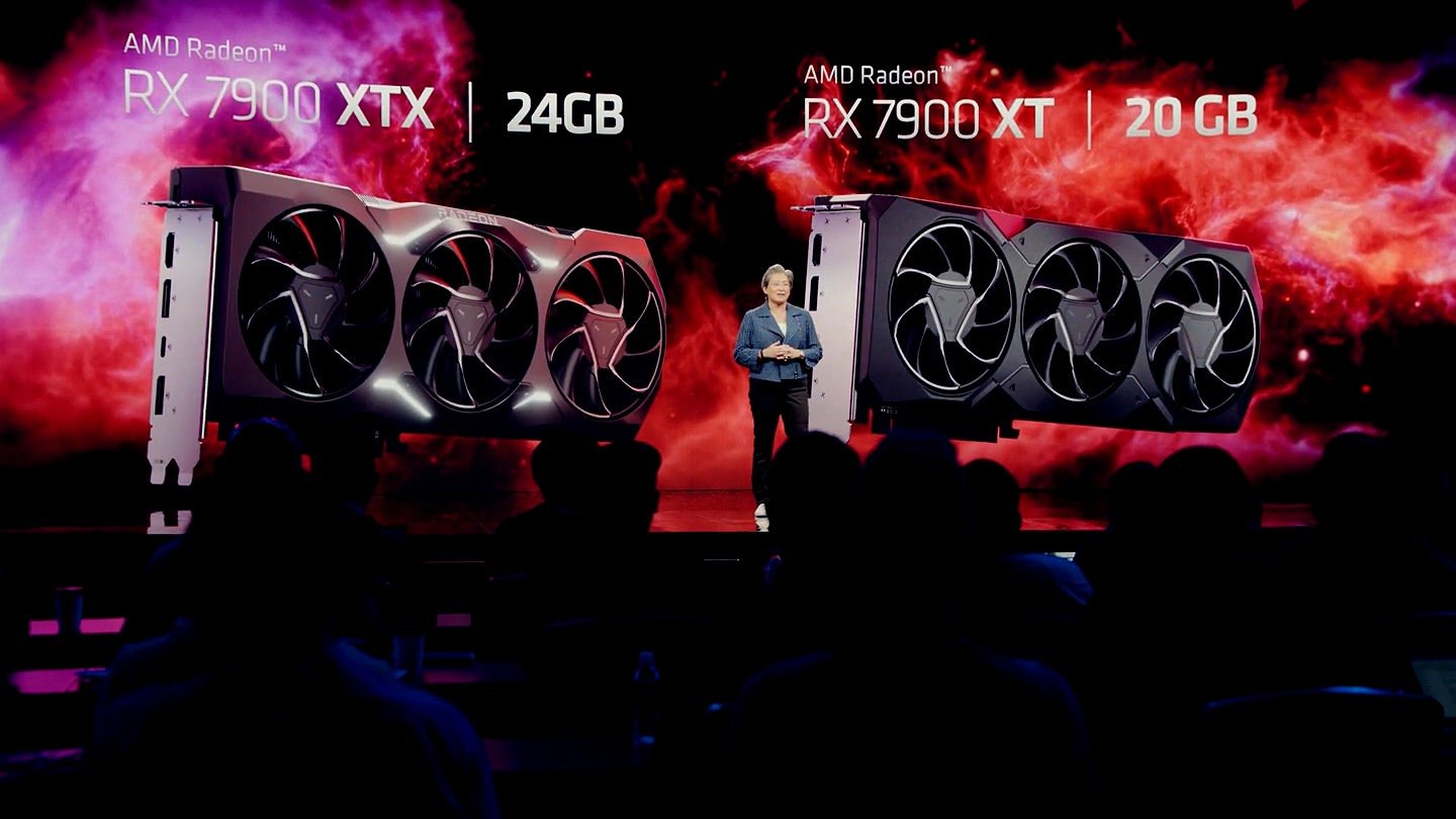 AMD於Together We Advance_Gaming發表會露採用全新RDNA 3架構的Radeon RX 7900 XT / RX 7900 XTX顯示卡。