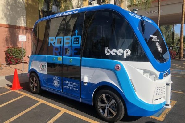 Beep 公司的 Olli 自動駕駛公車（資料來源：Beep）