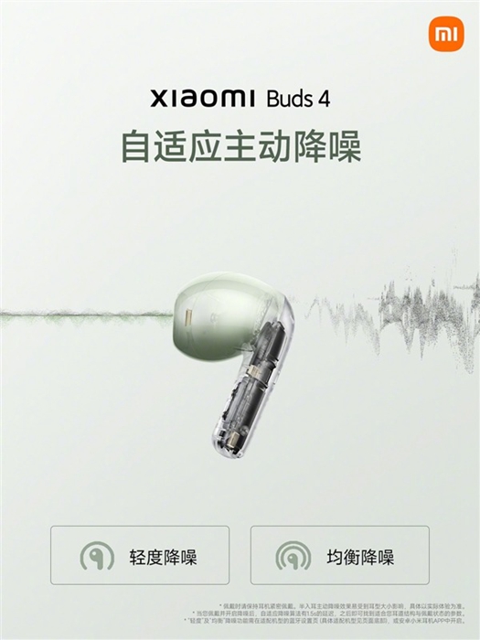小米旗艦降噪耳機Buds 4發佈：HiFi音質，價格約台幣3100元