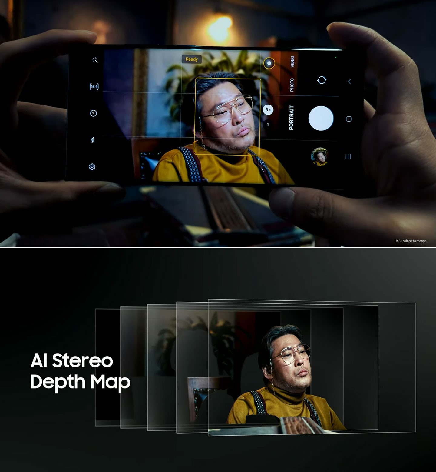 透過 AI 輔助，Galaxy S23 系列在拍攝人像照時能夠準確分析畫面的主體與背景，讓主角更清晰，背景柔焦也更自然。