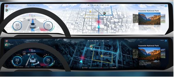 結合3D的汽車儀表板(資料來源：Unity)