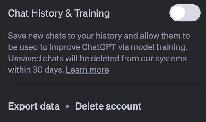 ChatGPT的隱私保有新規定了！關閉記錄功能就可以不被官方拿去訓練模型了！