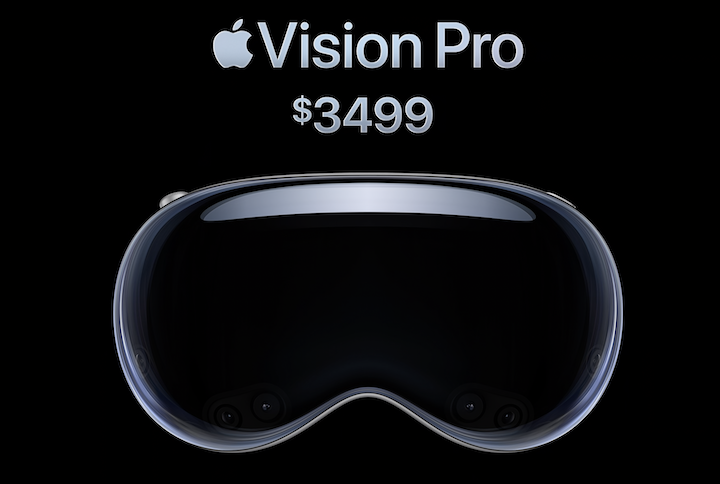 Apple Vision Pro 售價 3,499 美元，約合新台幣 107,000 元，預計 2024 年初於美國的 Apple 零售店開賣，並於稍晚在更多國家上市。